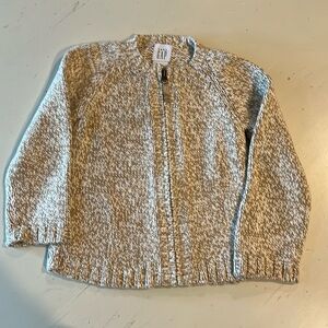 Gap oatmeal colored zip up sweater